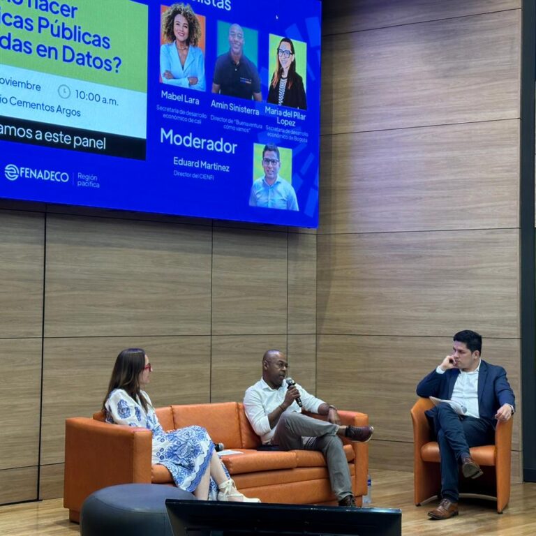Amín Sinisterra participó en panel sobre Políticas Públicas Basadas en Datos en la Universidad Icesi.